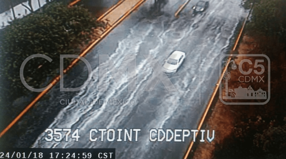 Primera lluvia y granizada del año en la Ciudad de México
