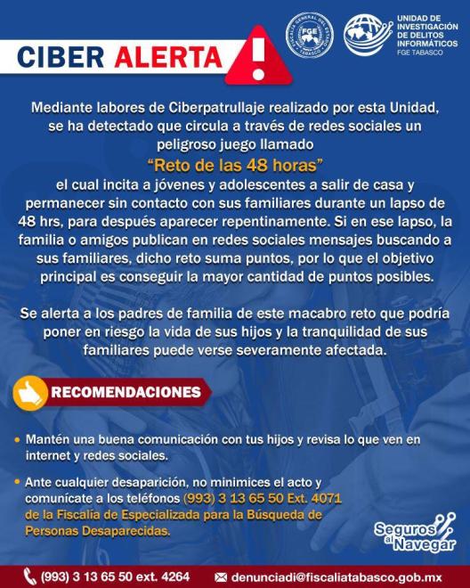 “Reto de las 48 horas” en redes sociales incita a jóvenes a desaparecer