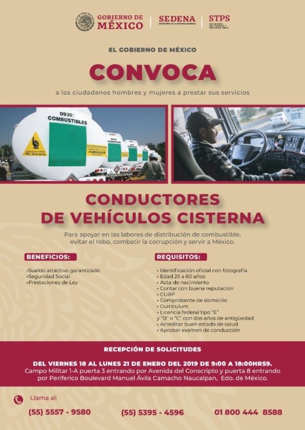 Contratarán a conductores de pipas en Pemex, pagarán 14,500 pesos quincenales