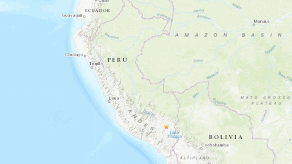 Sismo de magnitud 7.0 sacude frontera de Perú, Bolivia y Chile