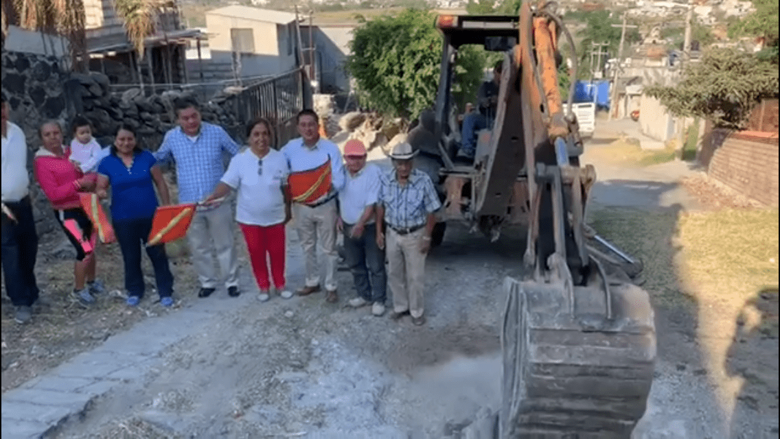 Inician obras de introducción de drenaje en Jiutepec