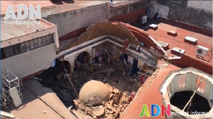 Colapsa edificio en Cuautla, estaba dañado por sismo
