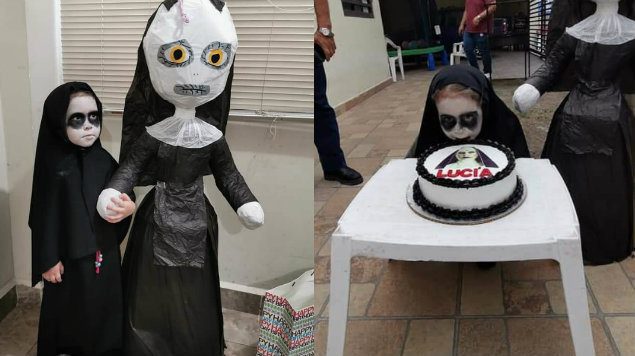 Niña celebra sus 3 años con temática de La Monja