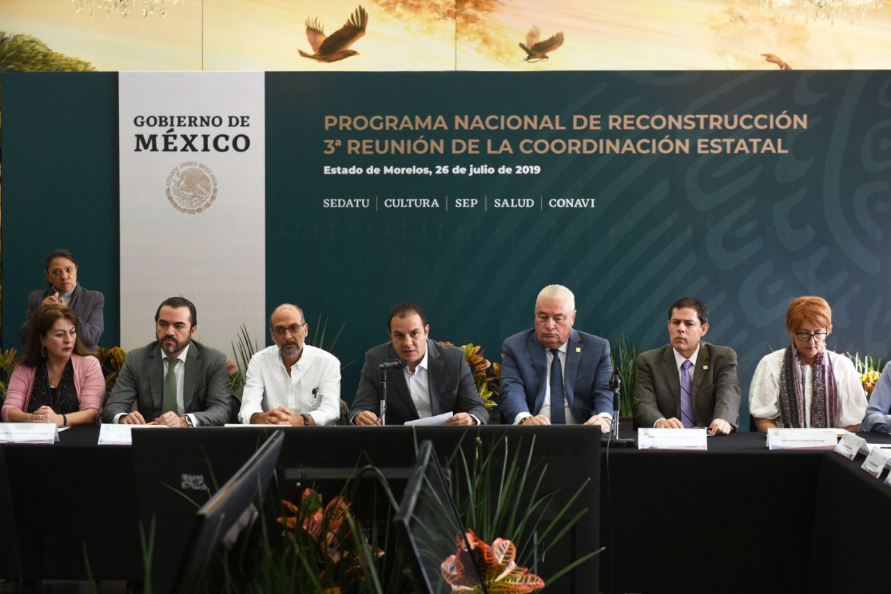 Se comprometen a reconstruir inmuebles afectados por el sismo del 19S