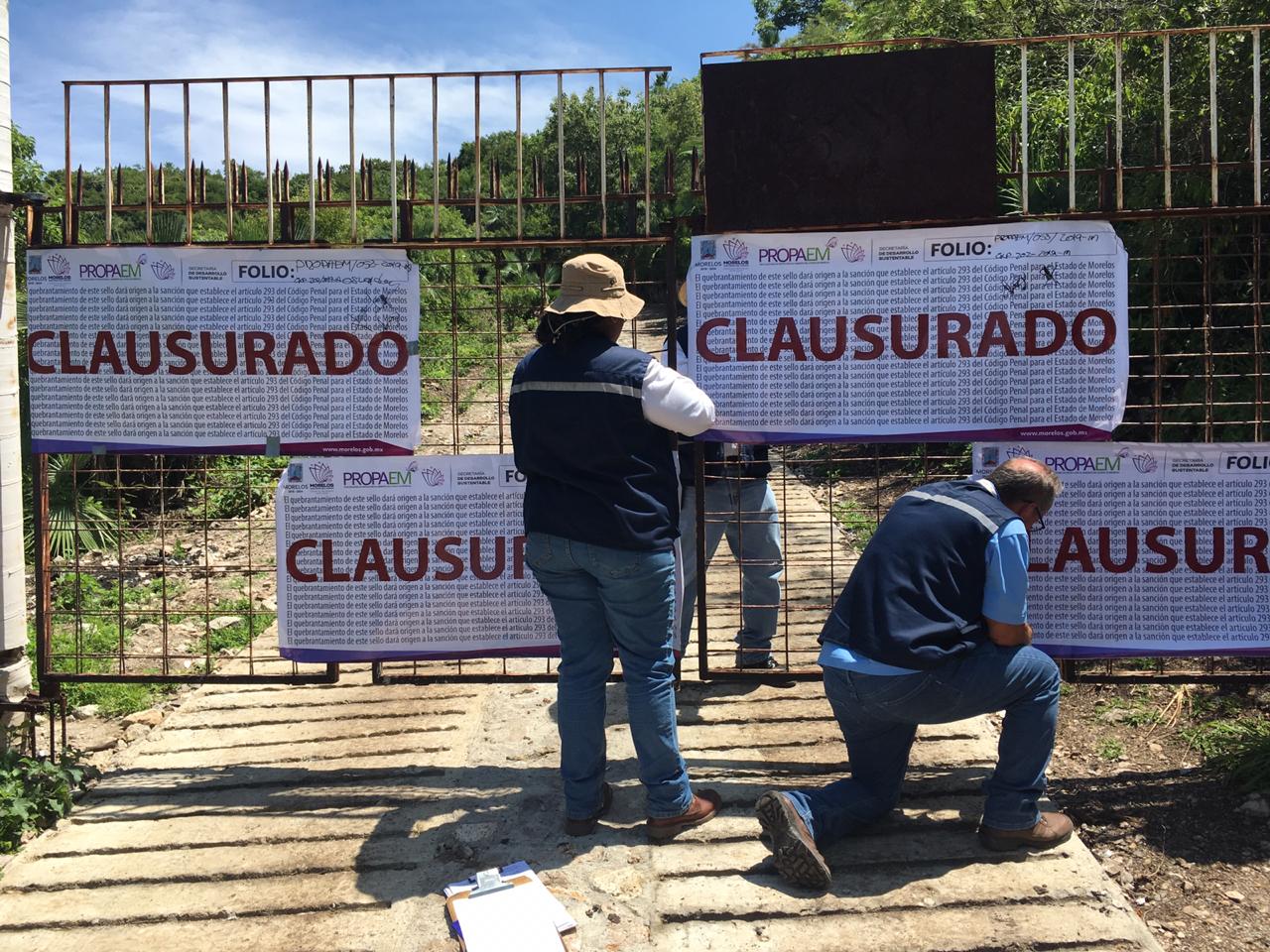 Clausuran pavimientación ilegal en Loma Bonita, Jiutepec
