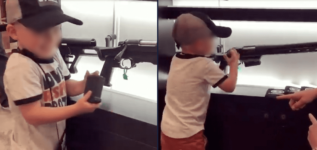 VIDEO: Niño de 4 años presume feliz cómo cargar un rifle en EU
