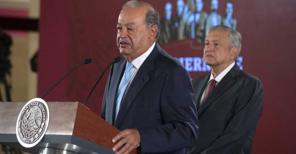 Carlos Slim invertirá más de 100 mdp en proyectos de AMLO