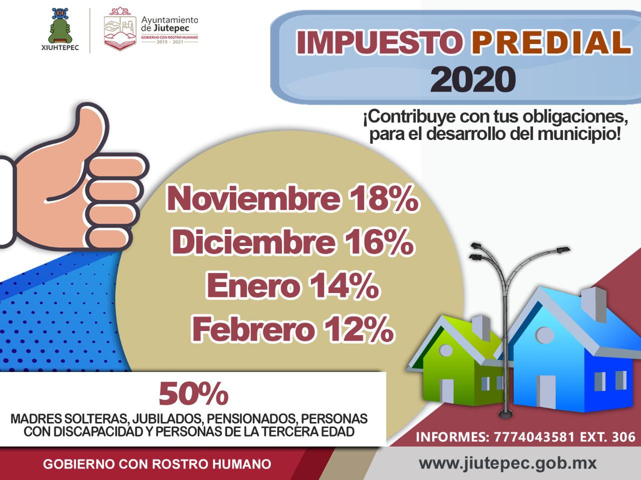 Jiutepec aplicará descuentos en el predial a partir de noviembre