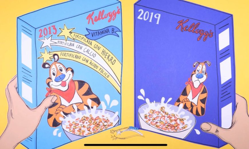 Kellogg’s eliminó hierro, calcio y ácido fólico de sus cereales