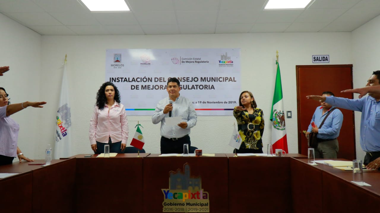 Instalan Consejo de mejora Regulatoria en Yecapixtla