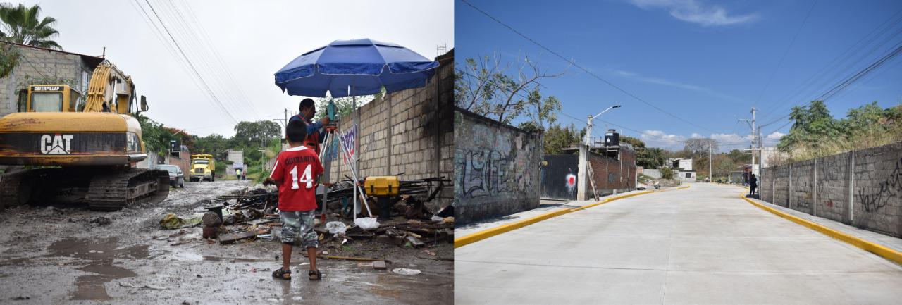 Entregan calles pavimentadas en Jiutepec