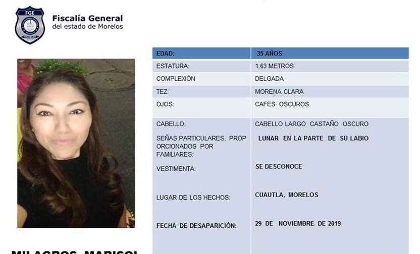 Mestra desaparecida es encontrada SIN VIDA en Morelos