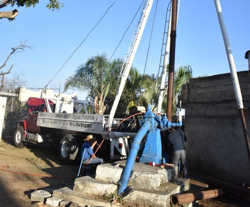 Sustituyen equipo de distribución de agua en Jiutepec
