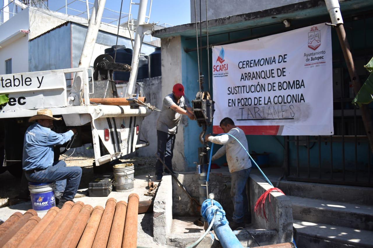 Sustituyen equipo de bombeo en colonias de Jiutepec