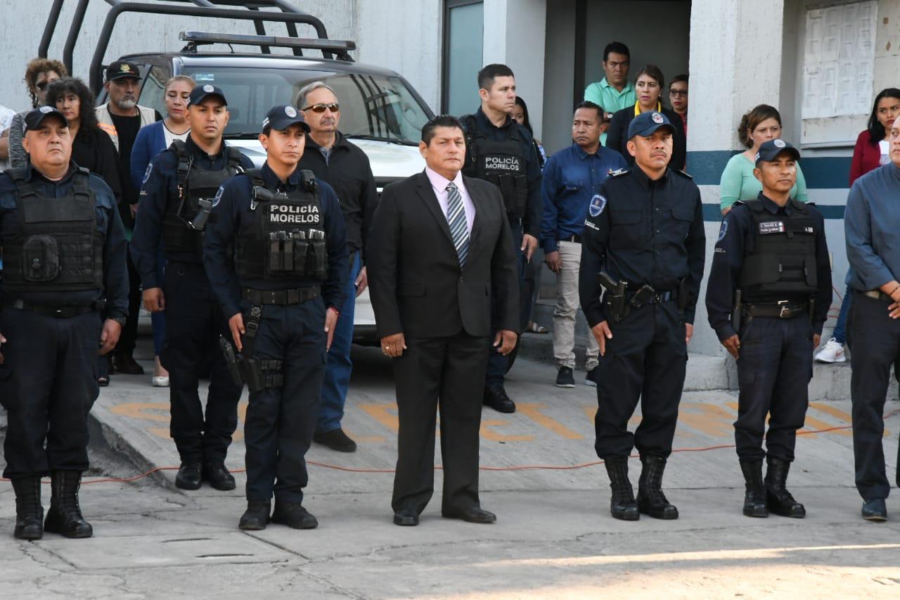 Rinden homenaje a POLICÍA CAÍDO en Cuautla