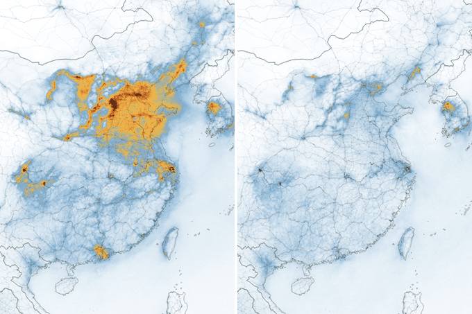 Disminuye la contaminación en China por contingencia de CORONAVIRUS