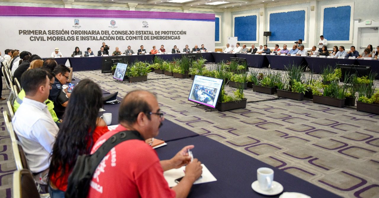 Instalan en Morelos el Comité Estatal de Emergencias y Desastres