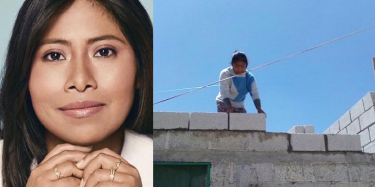 Hermana de Yalitza Aparicio sorprende trabajando en la ALBAÑILERÍA