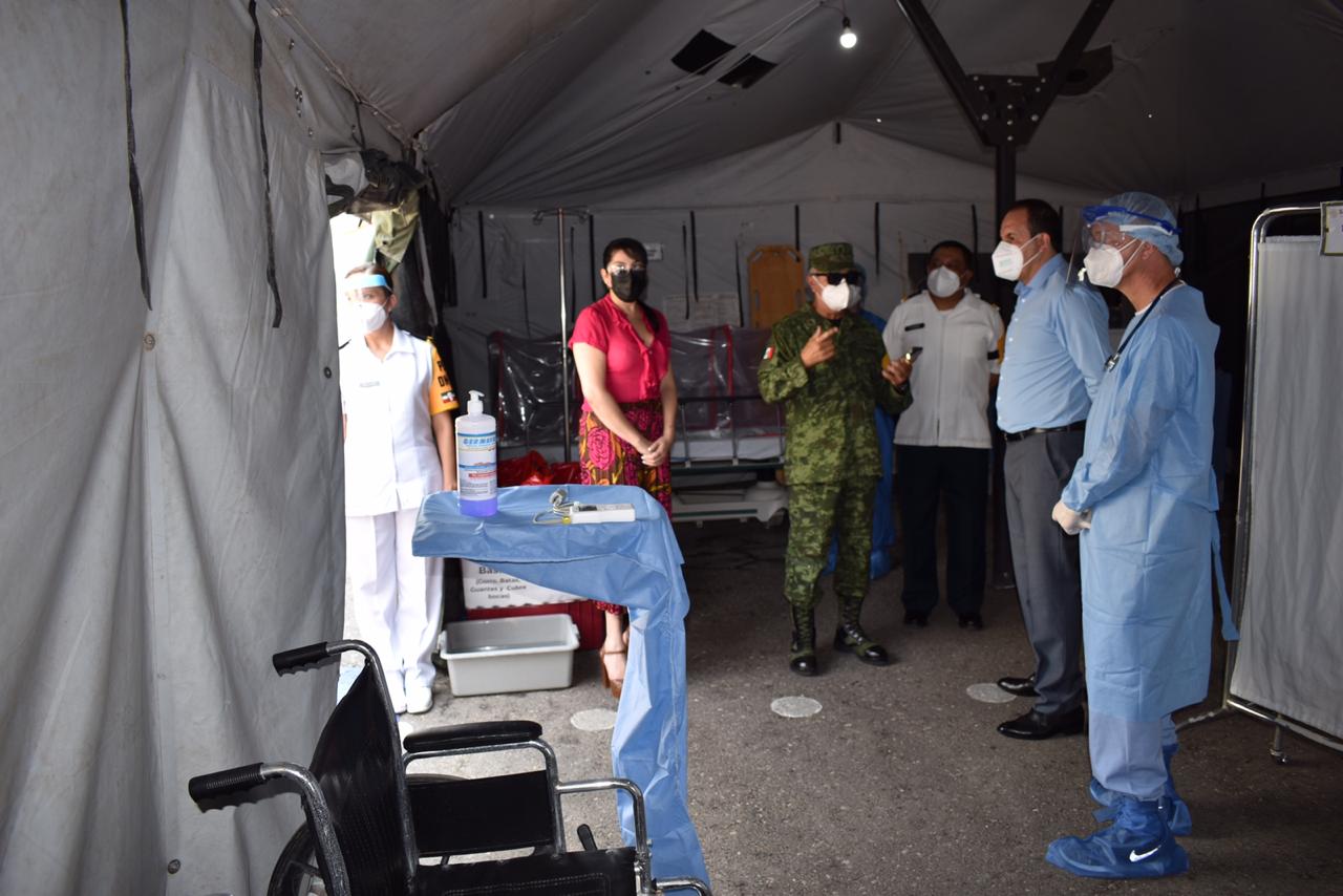 Ponen en operación hospitales militares para atención de COVID-19 en Morelos