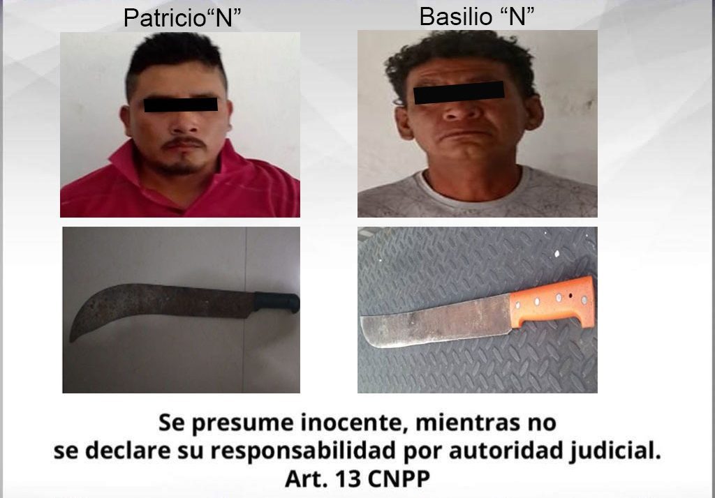 Detienen  a hombres por amenazar a MACHETAZOS a sus familias