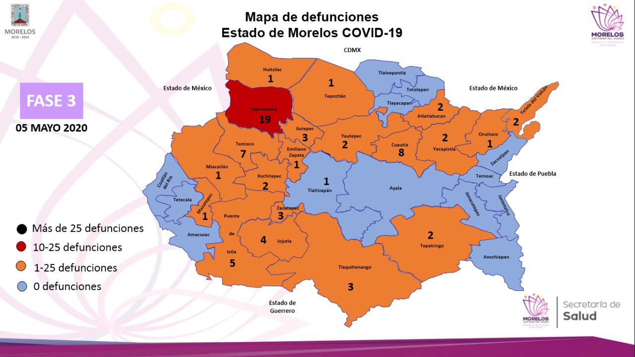 Se disparan defunciones por COVID-19 en Morelos, registran 12 en 24 horas
