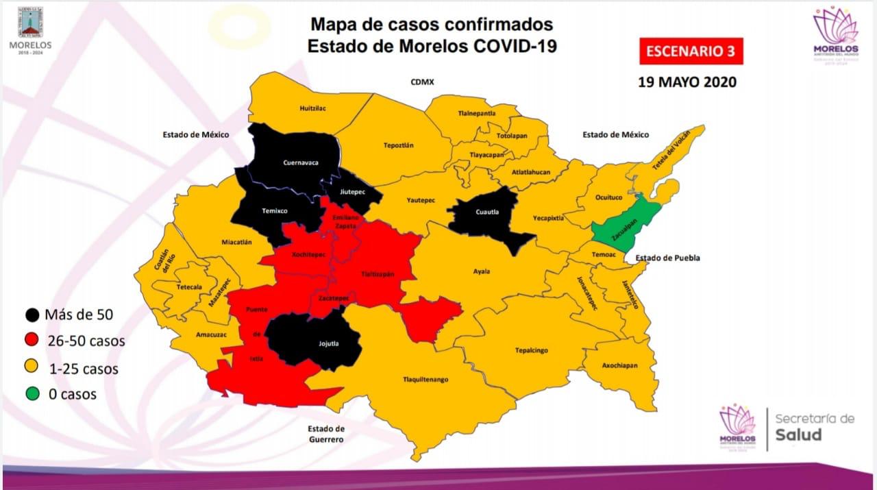 Hay 262 casos ACTIVOS de COVID-19 en Morelos