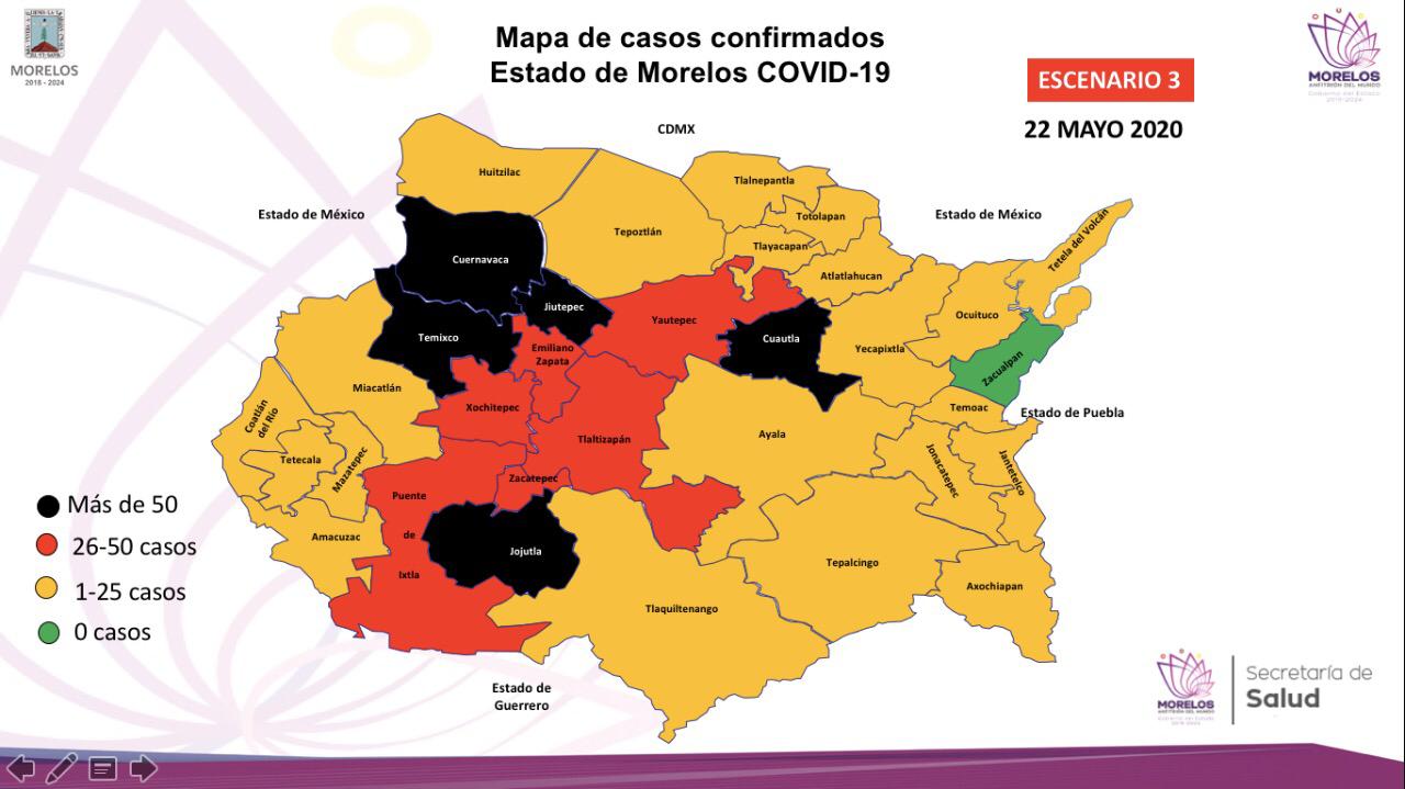 Suman 231 defunciones y 250 casos activos de COVID-19 en Morelos