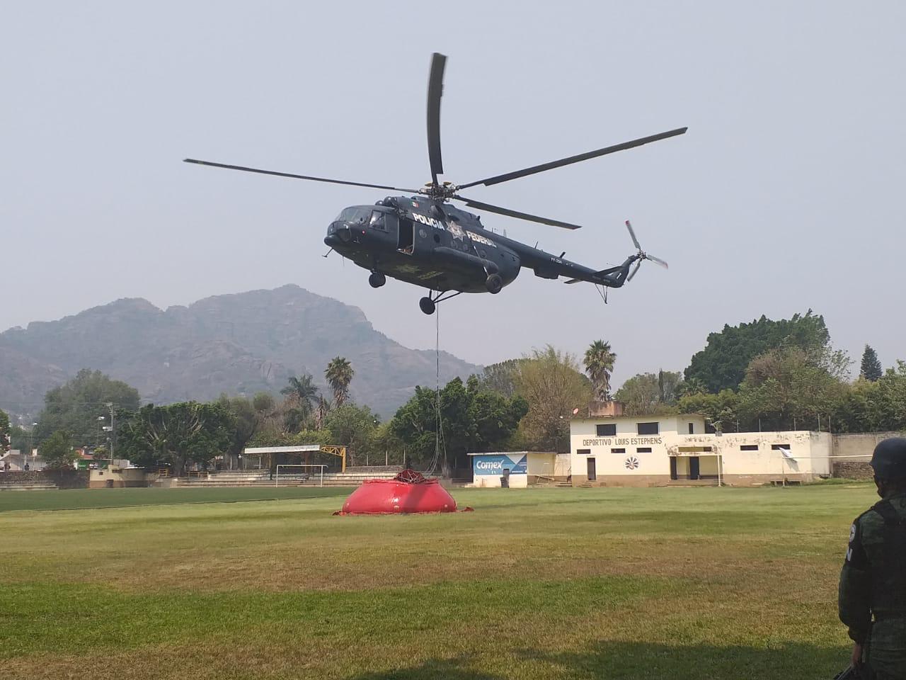 Siguen trabajando para sofocar incendio en cerros de Tepoztlán