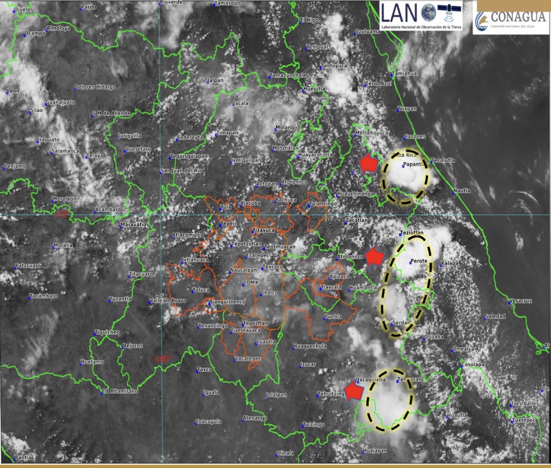 Pronostican vientos, granizadas y tormenta eléctrica en Morelos en las próximas horas