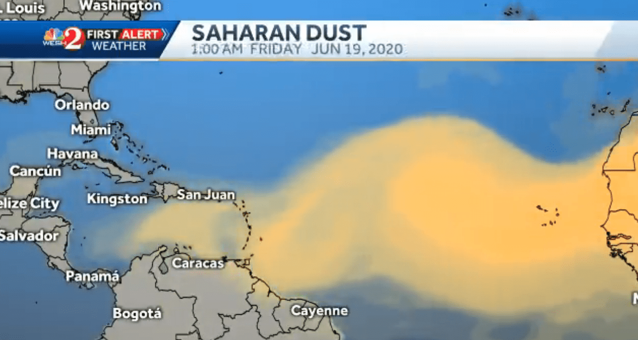 A partir de hoy llega la nube de arena del Sahara al caribe de México