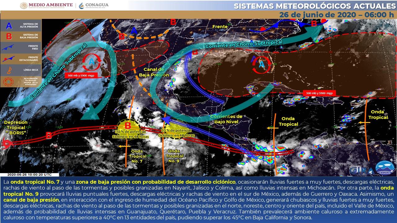 Se esperan LLUVIAS LIGERAS en fin de semana en Morelos