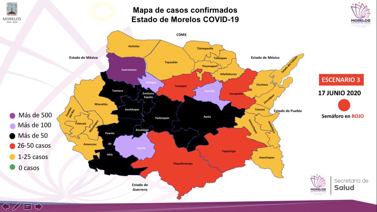Suman 380 defunciones por COVID-19 en Morelos