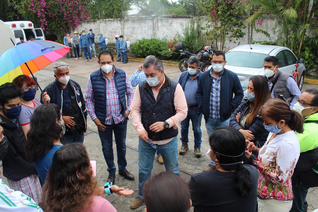 Alcalde de Jiutepec recorre zonas inundadas en el municipio