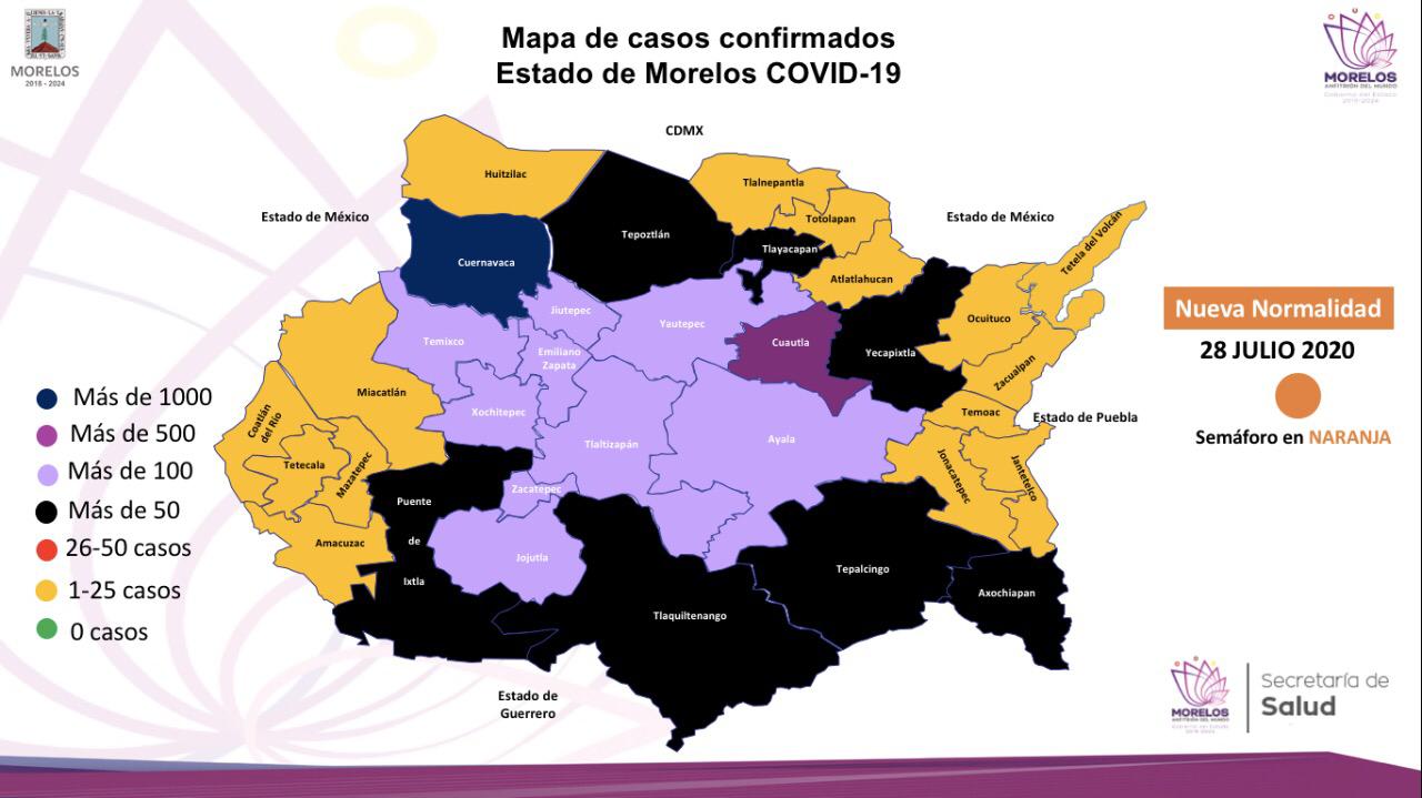 Estas son las COLONIAS CON MÁS CONTAGIOS de COVID-19 en Morelos