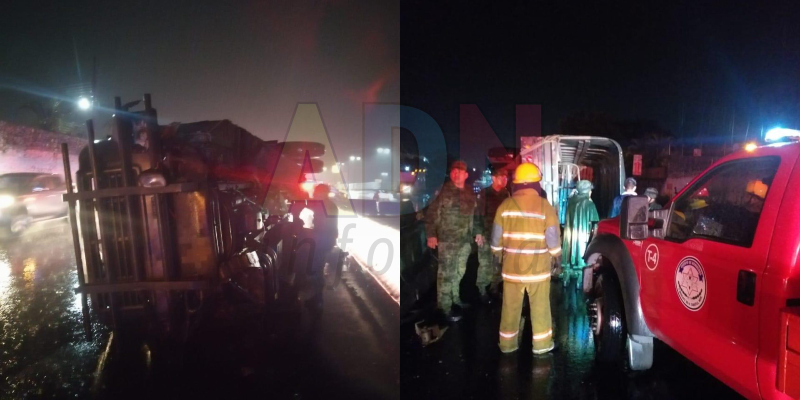 Vuelca camión de militares en Cuautla