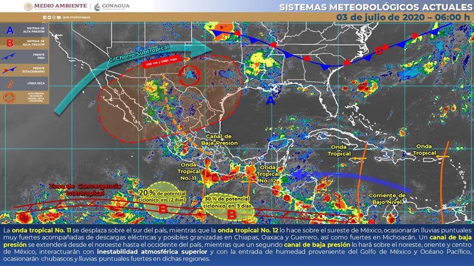 Pronostican LLUVIAS FUERTES para el fin de semana en Morelos