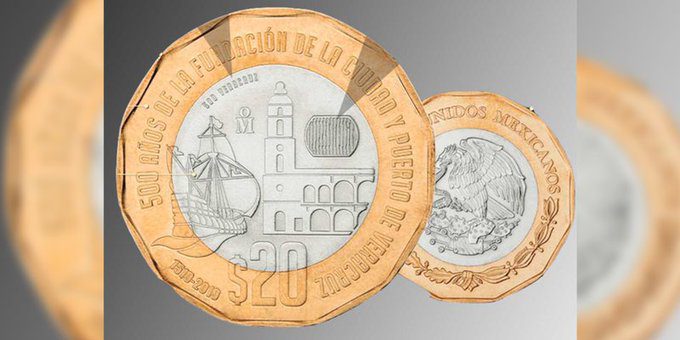 Ya circula la nueva MONEDA de 20 pesos en forma dodecagonal