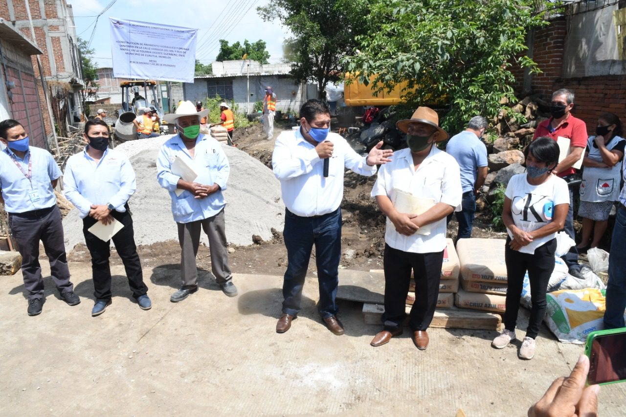 Inician obras de infraestructura en colonias de Cautla