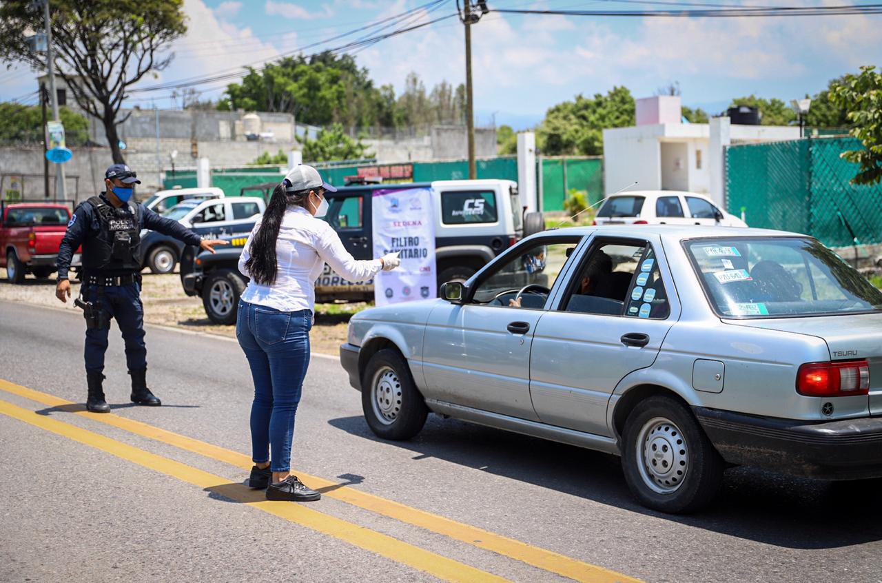 Instalan filtros sanitarios en municipios de Morelos