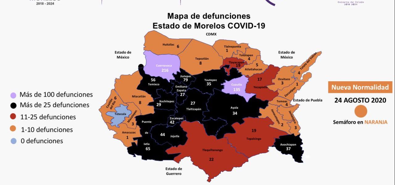 Morelos a punto de llegar a las MIL muertes por coronavirus