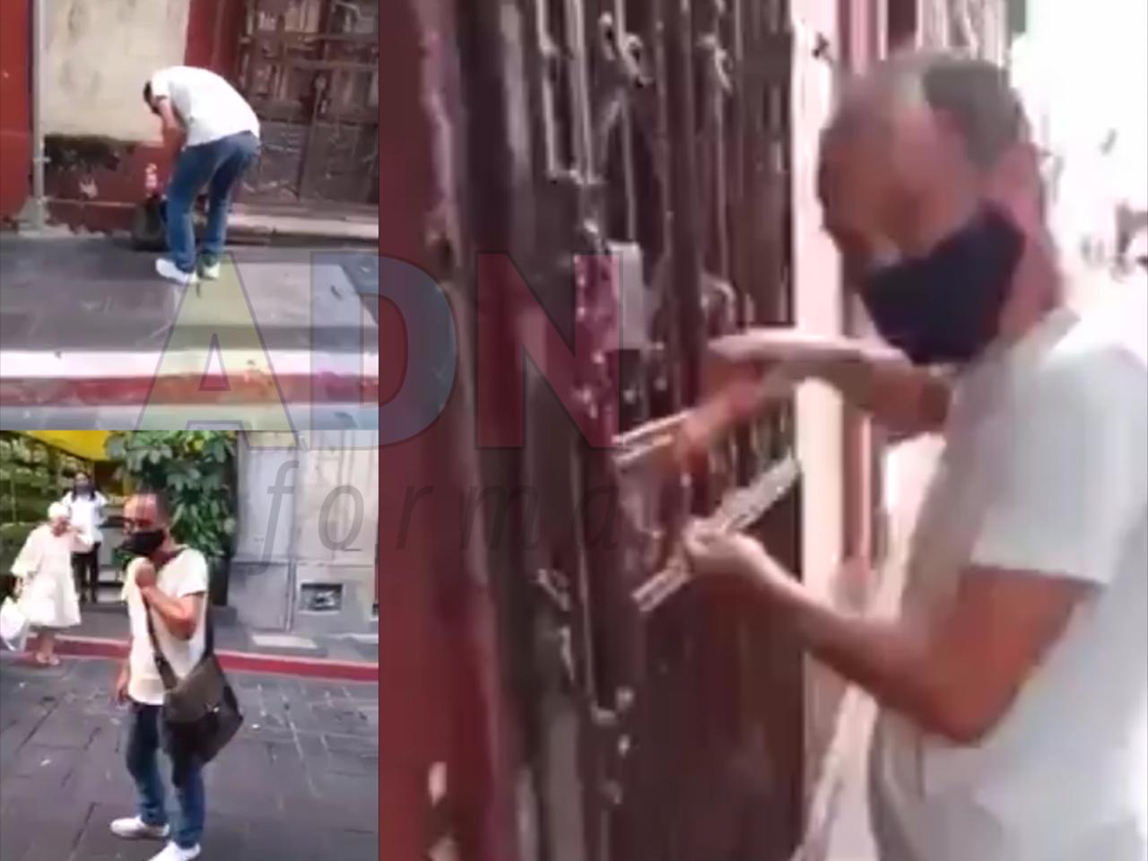 Sorprenden a presunto ladrón abriendo locales en el Centro de Cuernavaca