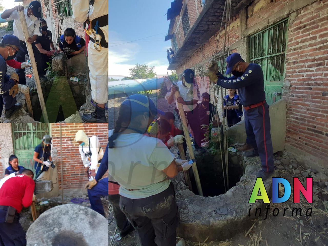 Hallan a un hombre muerto en el fondo de un pozo en Zacatepec