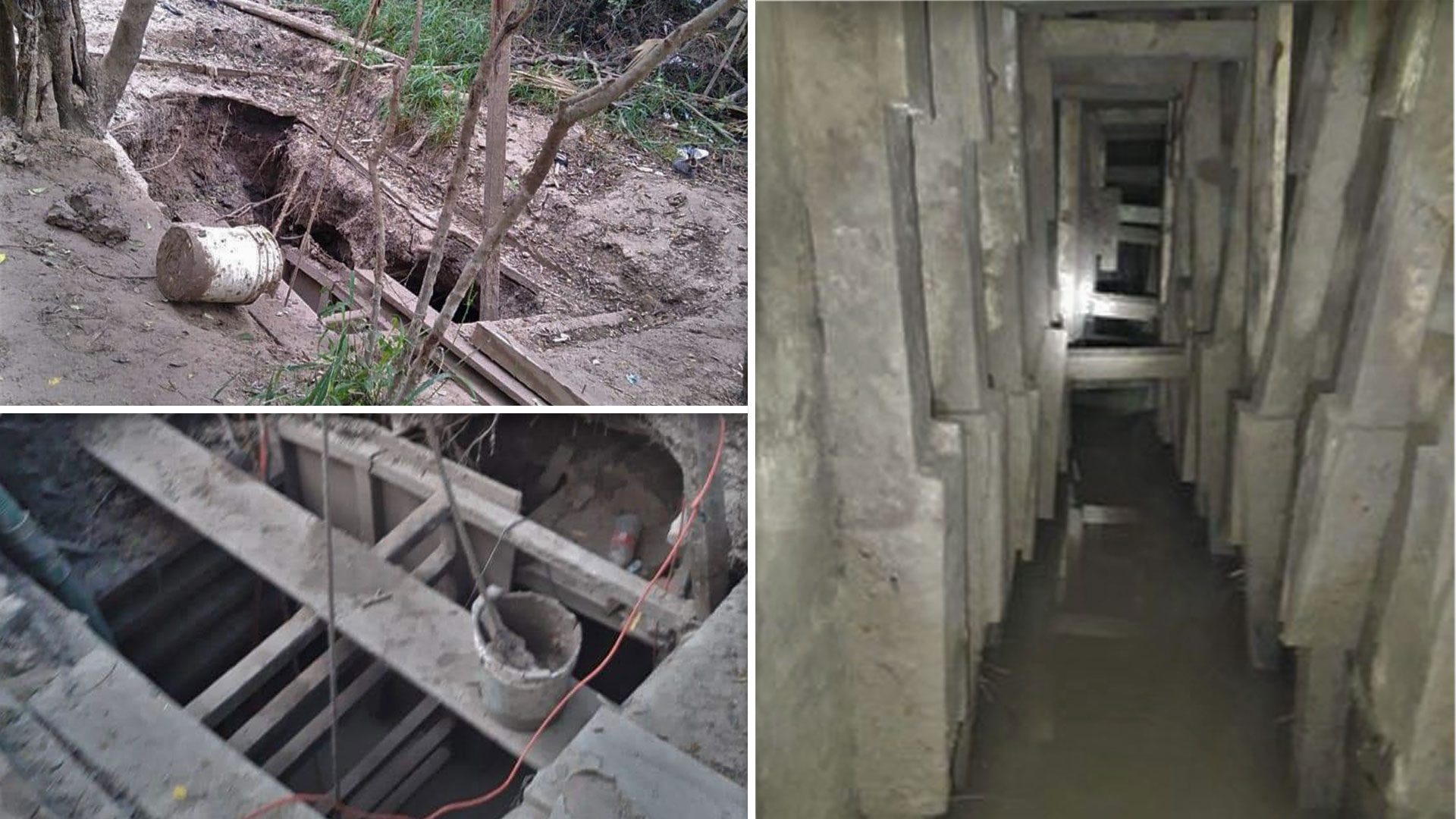 Descubren tunel entre México y EEUU debajo del Río Bravo.