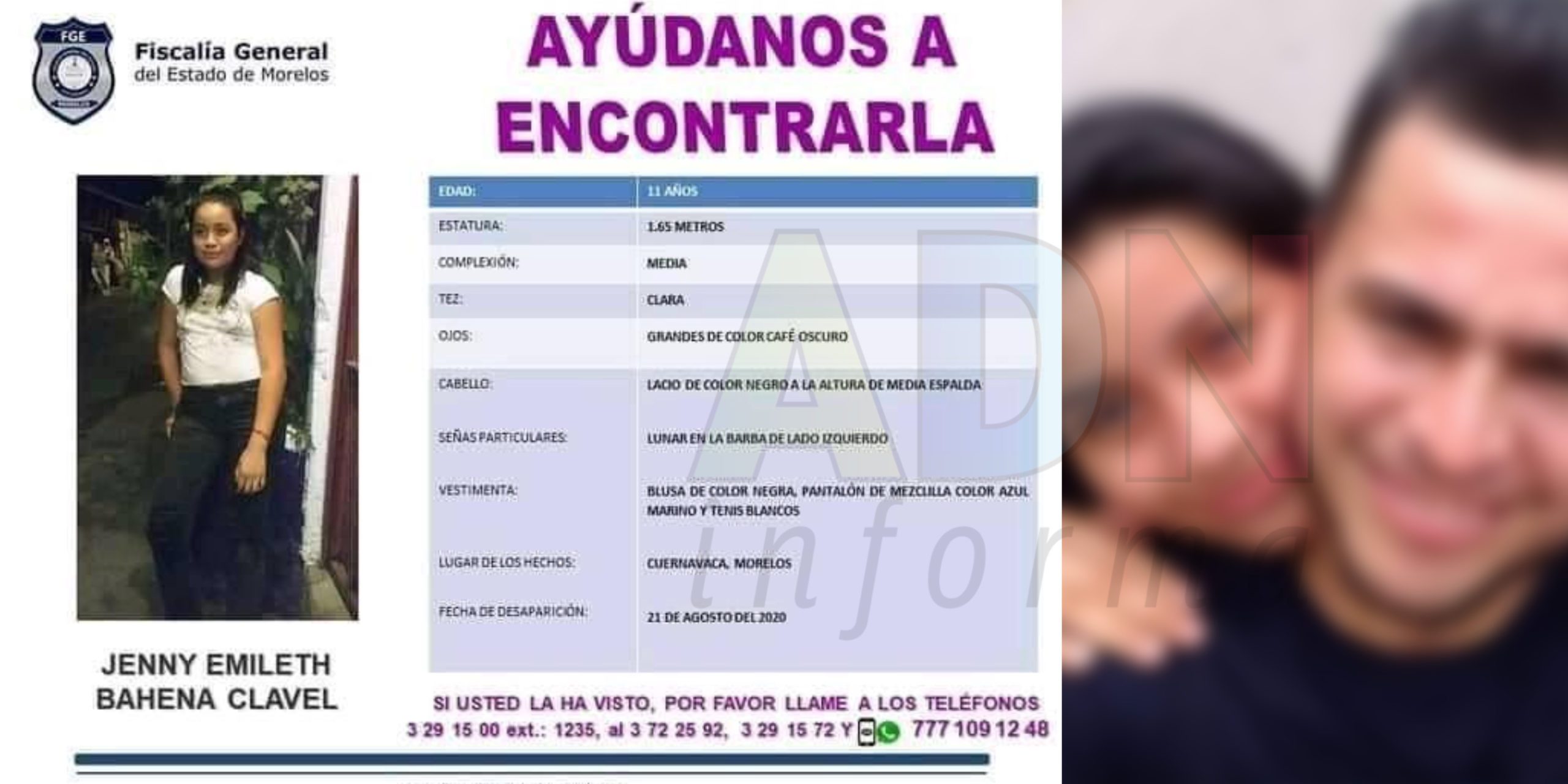 Sujeto de 28 años se llevó a vivir con él a niña de 11 años, ya está detenido