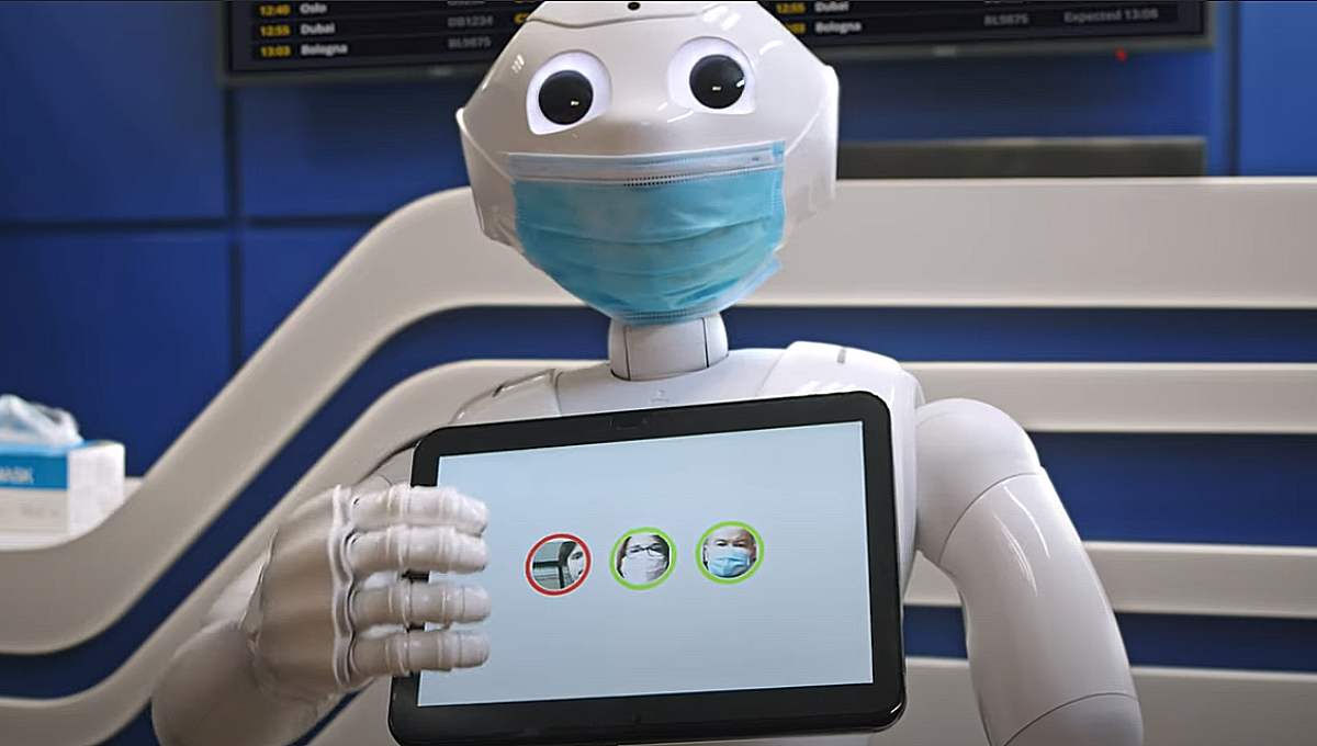 Pepper, el androide que detecta a personas sin cubrebocas