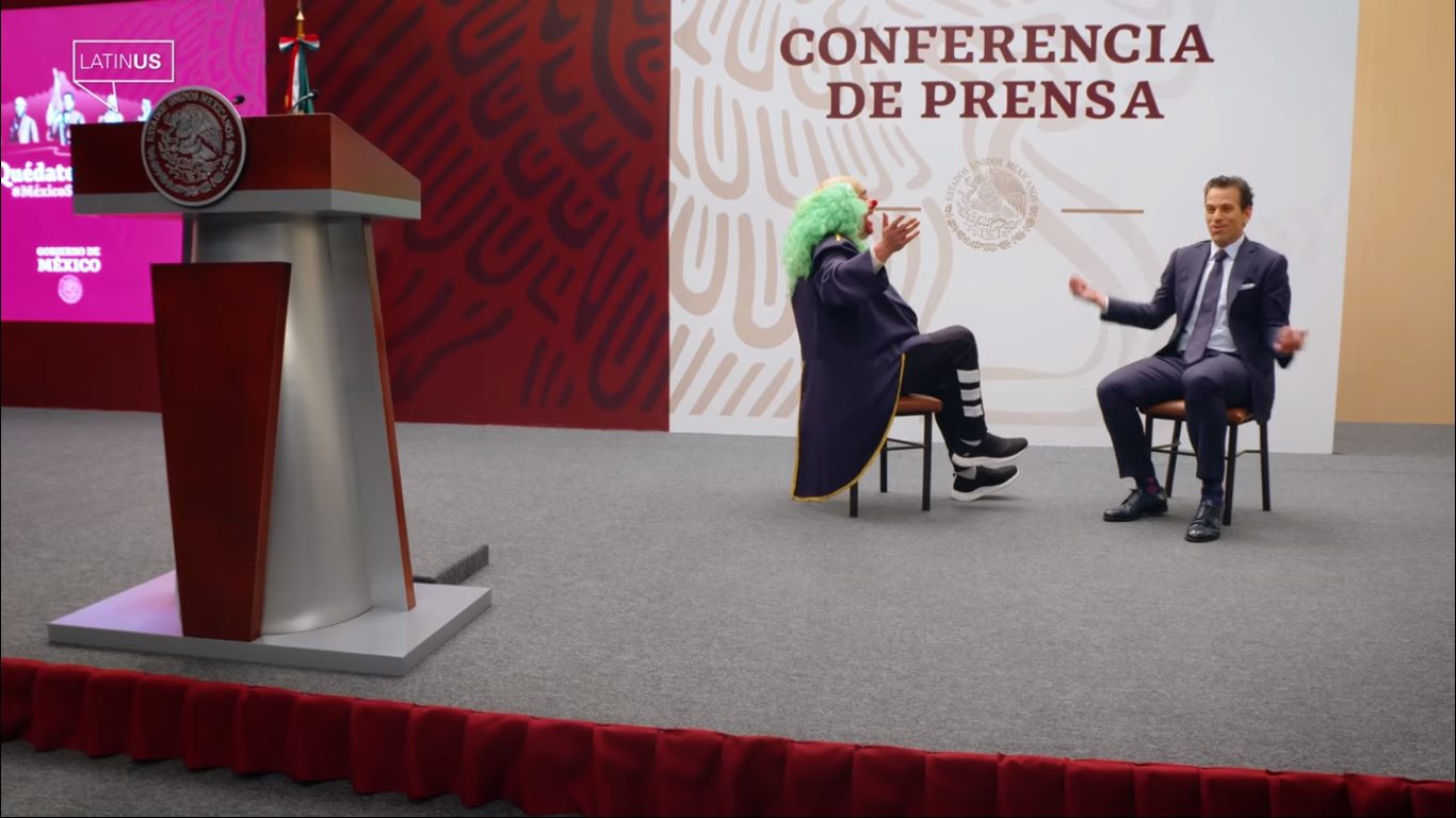 Loret y Brozo invaden el salón de la “mañanera”