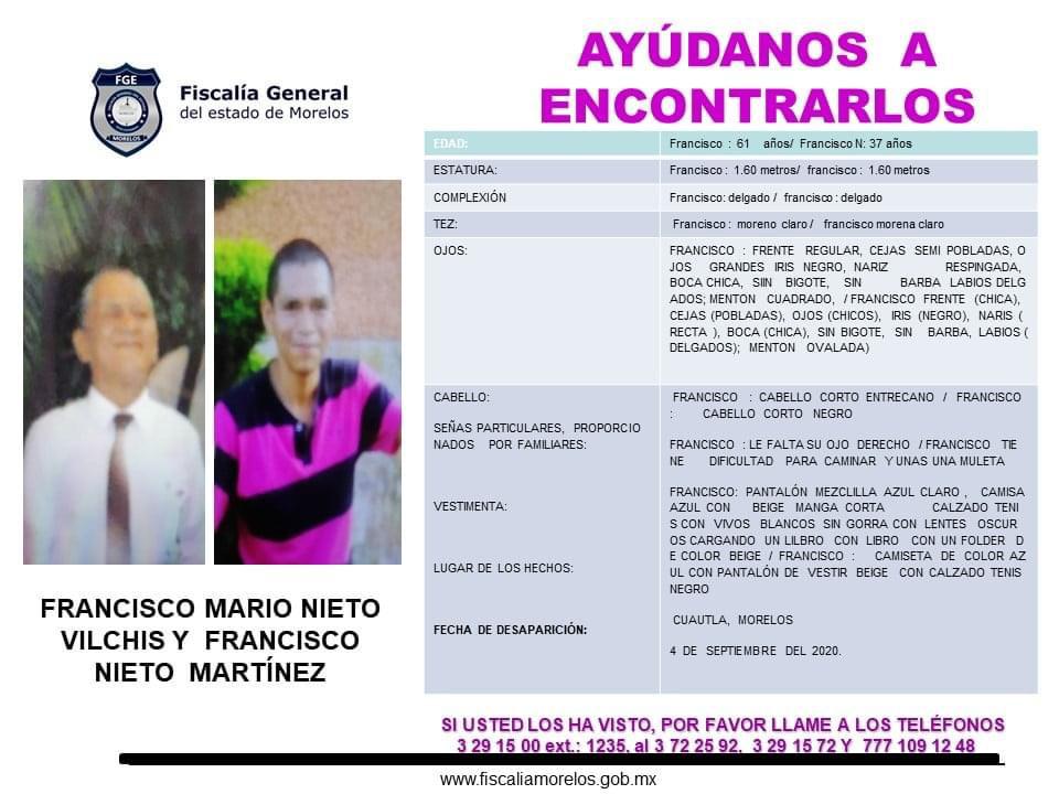 Desaparecen padre e hijo con discapacidades en Cuautla