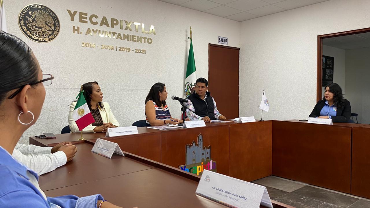 Gobierno de Yecapixtla firma convenio con el IMIPE para transparentar acciones