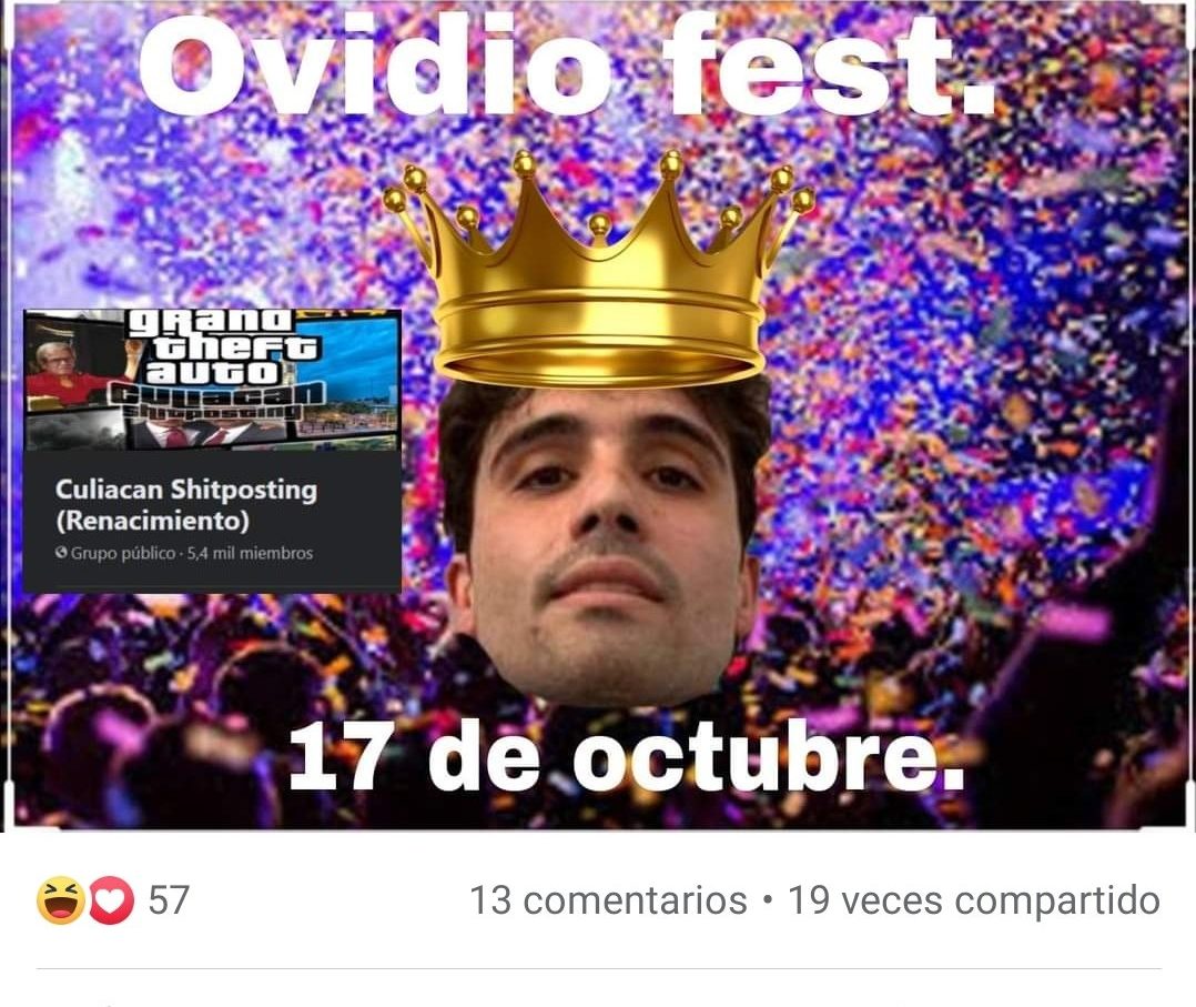 Organizan el #OvidioFest para “festejar” un año del CULIACANAZO