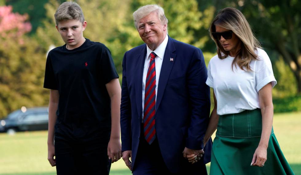 Barron Trump, el hijo menor del presidente Donald Trump, también tuvo covid-19